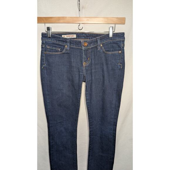 X2 Jeans Womens vtg Ultra Low Rise W01 Skinny Jeans Sz 6 Dark Wash Pockets Y2K - Picture 2 of 7